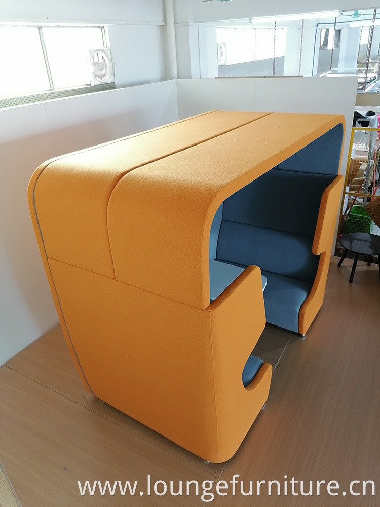 Modern type office meeting booth with sofa for private meeting